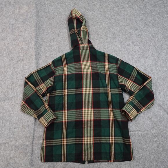 Ralph Lauren Jacket Womens Large Flannel Plaid Full Zip Hooded Hoodie Shacket - Picture 5 of 10